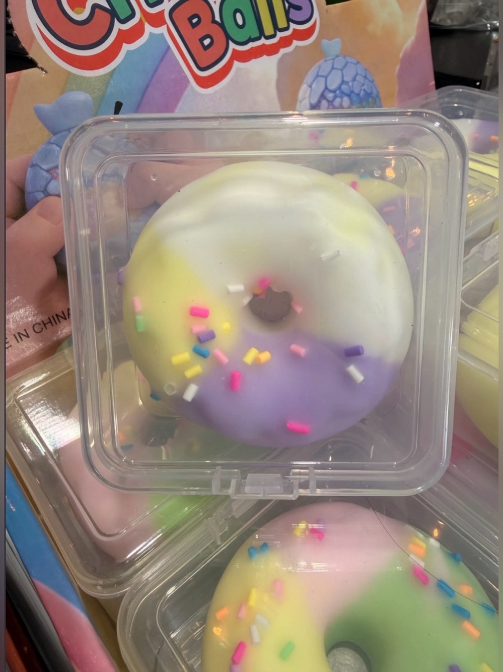 NIB TWO Sealed Extra Crispy Squishy Donut Toys Stress Relief Fidget Gadget
